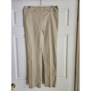 Zac & Rachel Khaki Brown Stretch Elastic Waist Pants Size 6 Pull On Washable